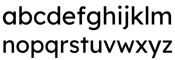 Lexend Deca Regular Font LOWERCASE
