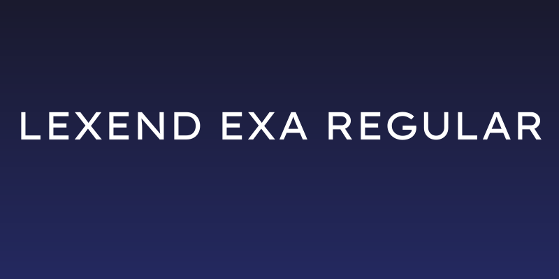 Lexend Exa Regular Social Header