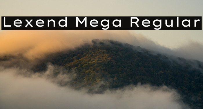 Lexend Mega Regular Font examples