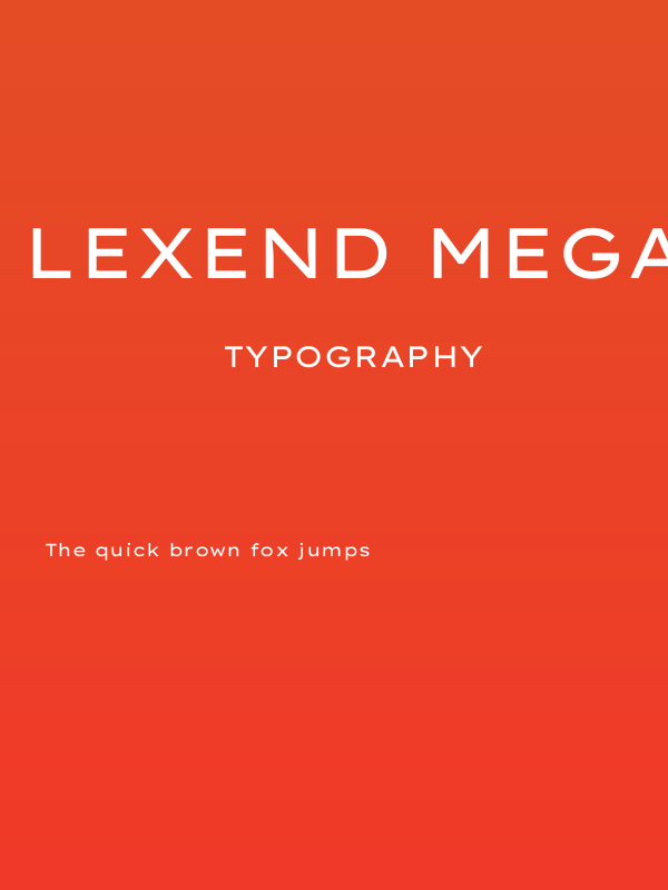 Lexend Mega Regular Poster