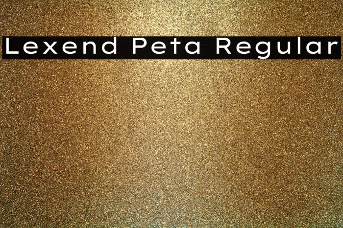 Lexend Peta Regular Font examples