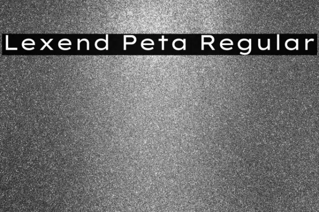 Lexend Peta Regular Example 1