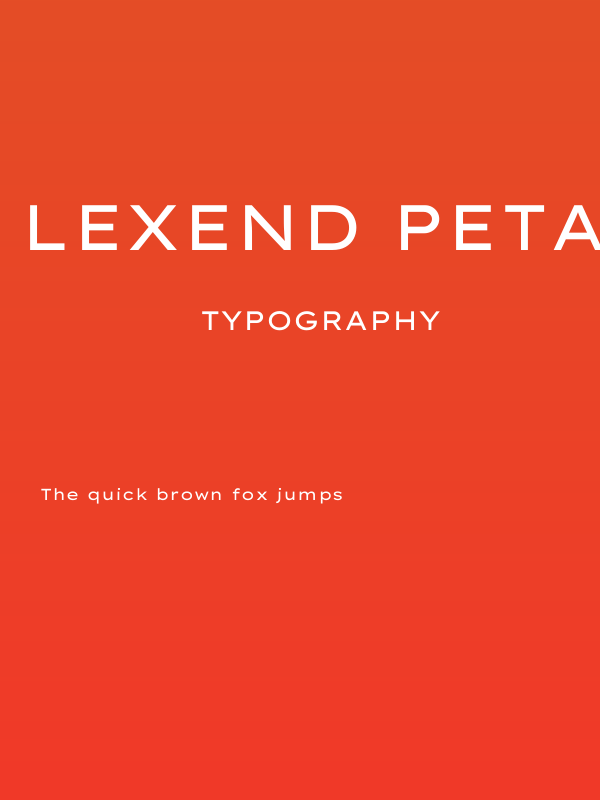 Lexend Peta Regular Poster