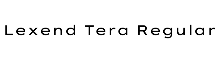 Lexend Tera Regular  Free Fonts Download