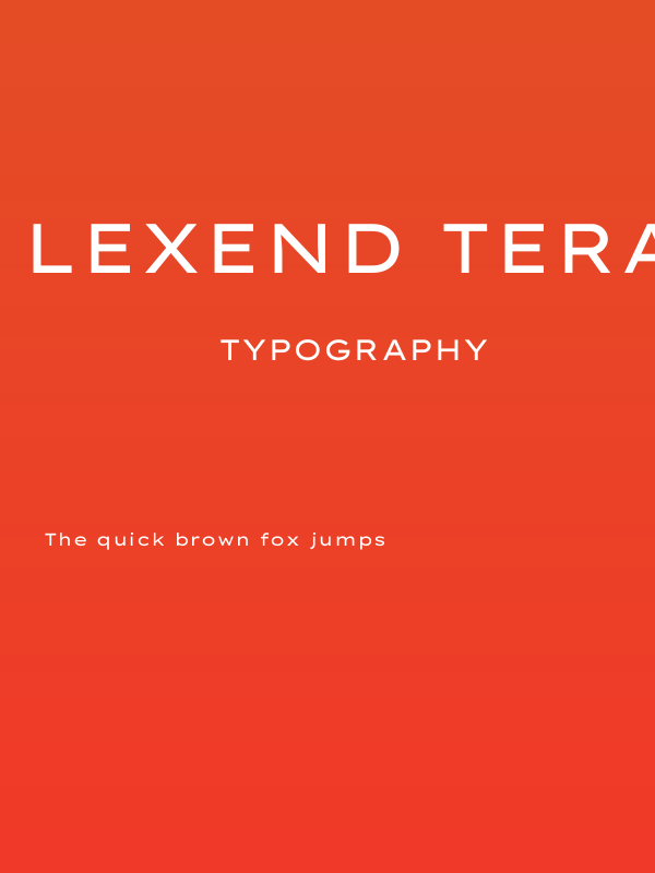 Lexend Tera Regular Poster