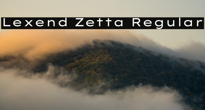 Lexend Zetta Regular Font examples