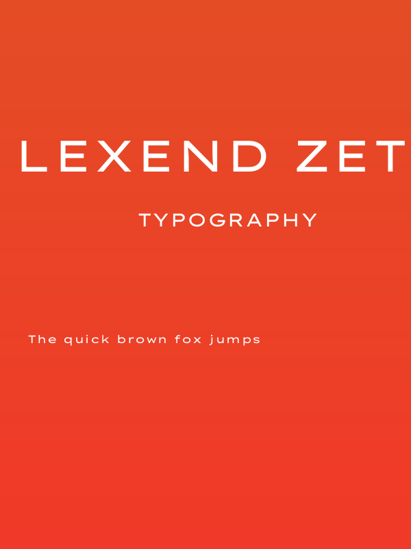 Lexend Zetta Regular Poster