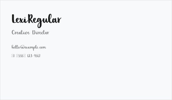 LexiRegular Business Card