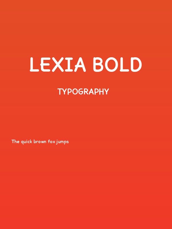 Lexia Bold Poster
