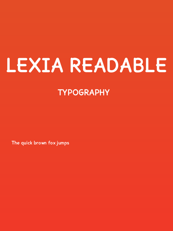 Lexia Readable Bold Poster