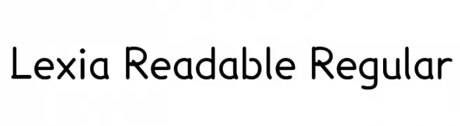 Lexia Readable Regular  Скачать бесплатные шрифты