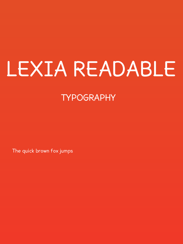 Lexia Readable Regular Poster
