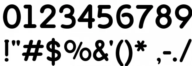 Lexie Readable Bold Font OTHER CHARS