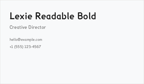 Lexie Readable Bold Business Card