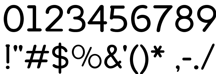 Lexie Readable Regular Font OTHER CHARS