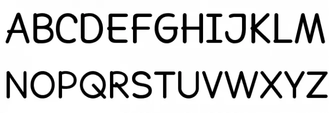 Lexie Readable Regular Font Litere mari
