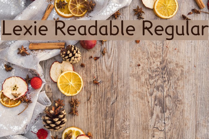Lexie Readable Regular Font examples