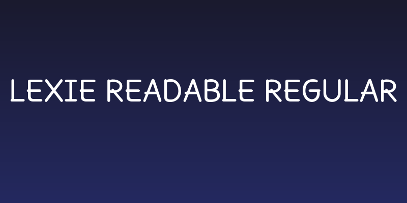 Lexie Readable Regular Social Header