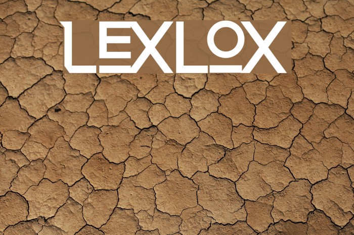 Lexlox Font examples