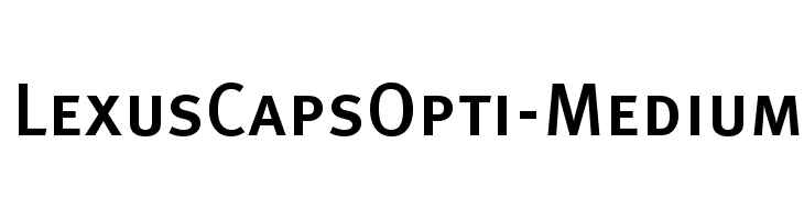LexusCapsOpti-Medium Font