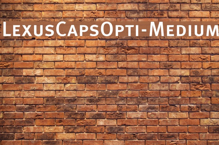 LexusCapsOpti-Medium Font examples