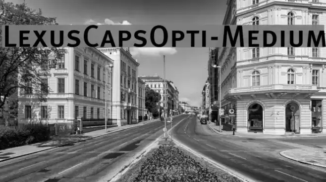 LexusCapsOpti-Medium Font examples