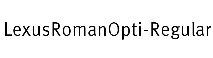 LexusRomanOpti-Regular Font