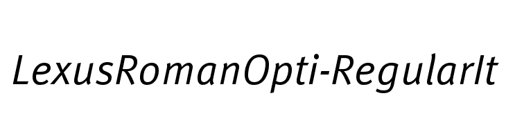 LexusRomanOpti-RegularIt Font