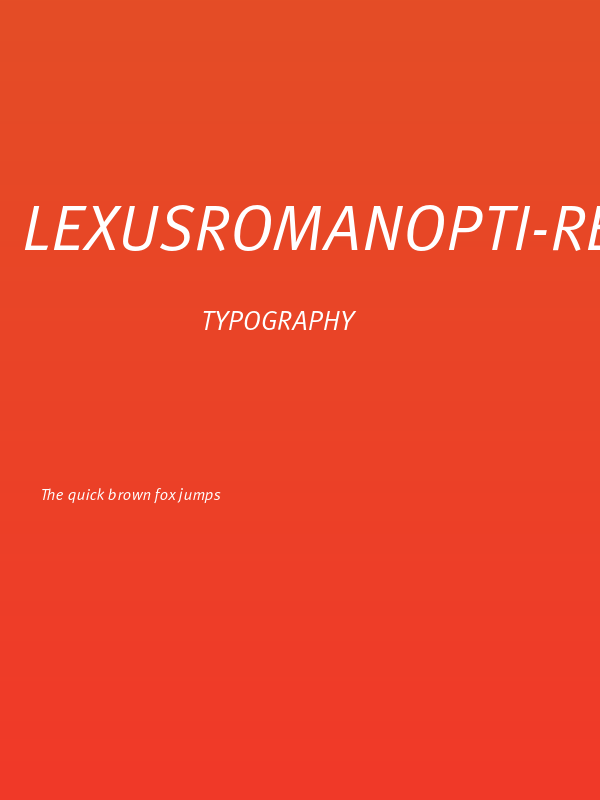 LexusRomanOpti-RegularIt Poster