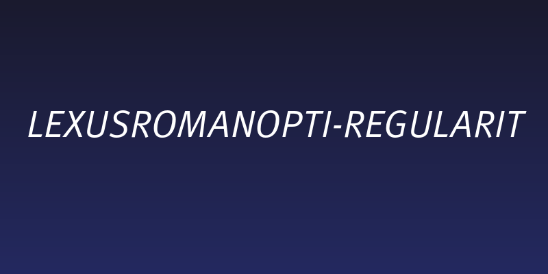 LexusRomanOpti-RegularIt Social Header