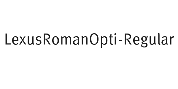 LexusRomanOpti-Regular Logo