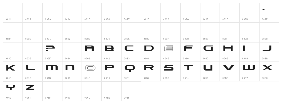 Lexust Demo Character Map