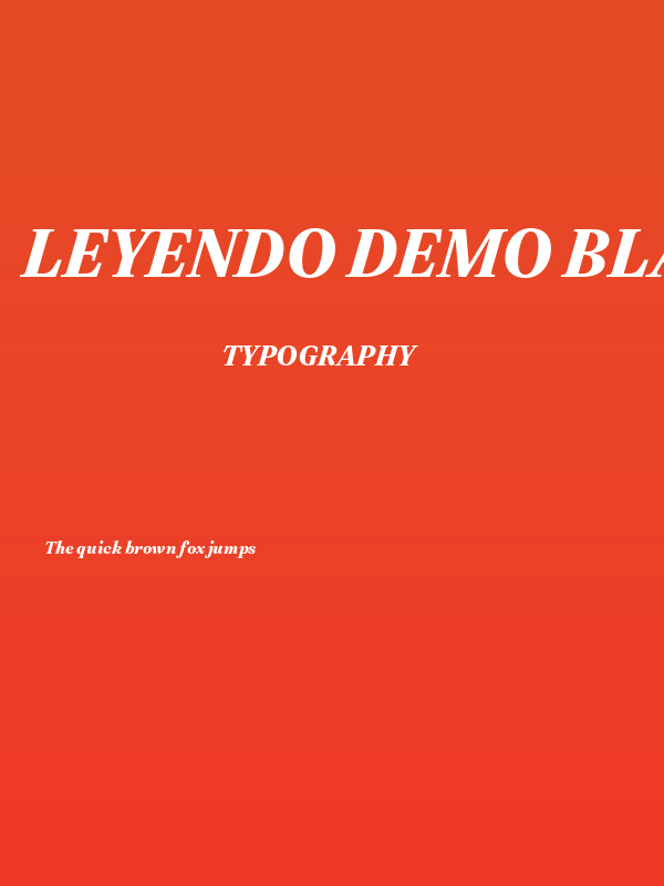 Leyendo DEMO Black Italic Poster