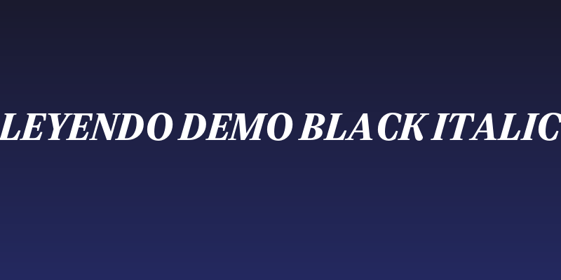 Leyendo DEMO Black Italic Social Header