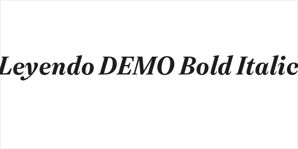 Leyendo DEMO Bold Italic Logo