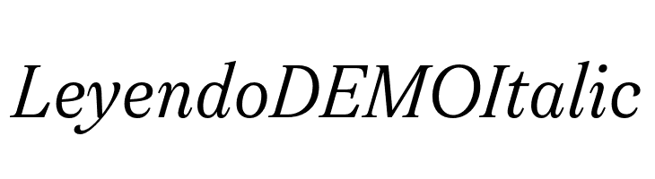Leyendo DEMO Italic  Frei Schriftart Herunterladen