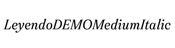Leyendo DEMO Medium Italic  Frei Schriftart Herunterladen