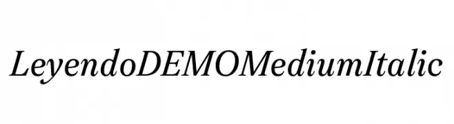 Leyendo DEMO Medium Italic  Frei Schriftart Herunterladen