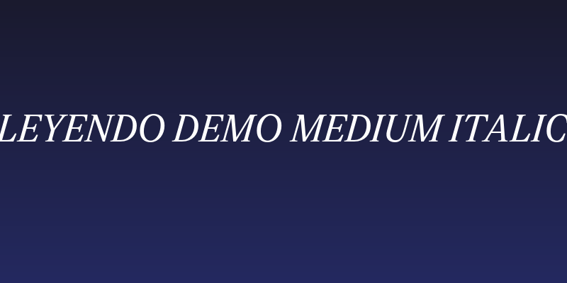 Leyendo DEMO Medium Italic Social Header