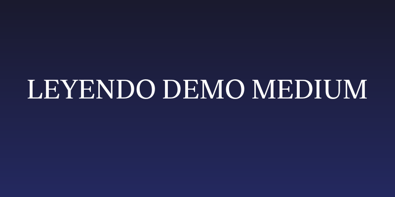 Leyendo DEMO Medium Social Header