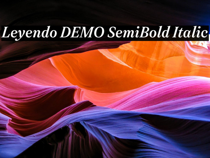 Leyendo DEMO SemiBold Italic Example 1