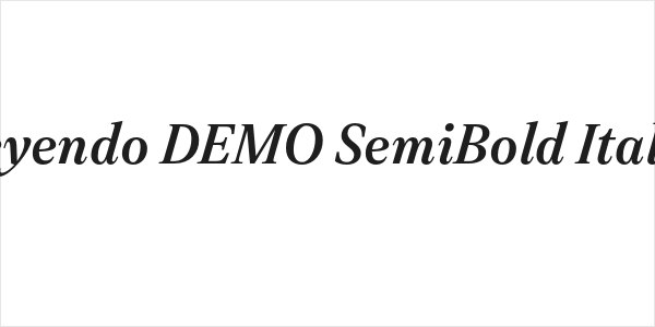 Leyendo DEMO SemiBold Italic Logo