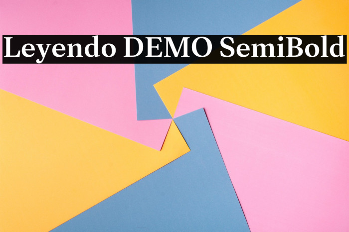 Leyendo DEMO SemiBold Example 1