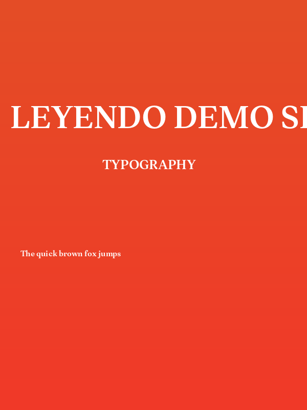 Leyendo DEMO SemiBold Poster