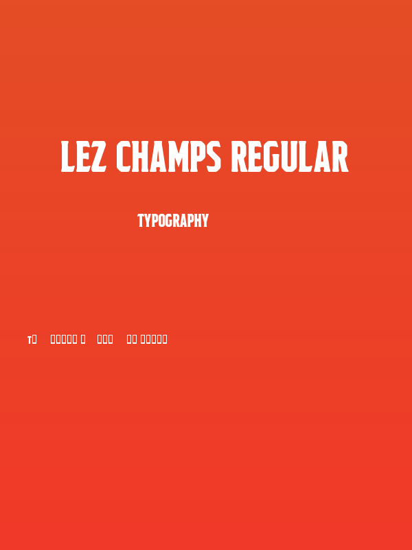 Lez Champs Regular Poster