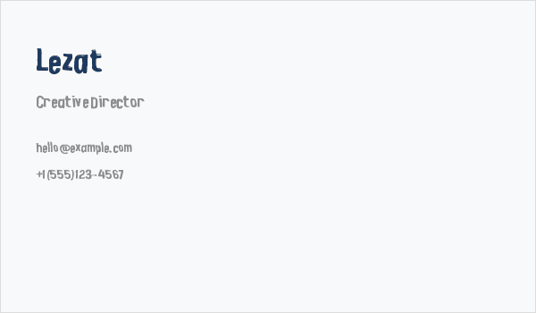 Lezat Business Card