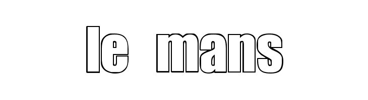 le mans Schriftart