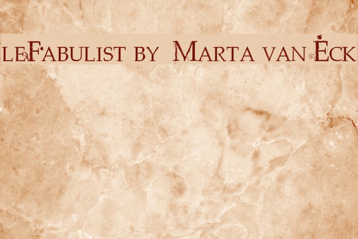 leFabulist by Marta van Eck Font examples