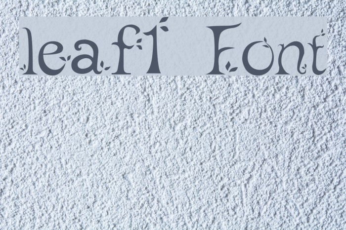 leaf1 Font examples