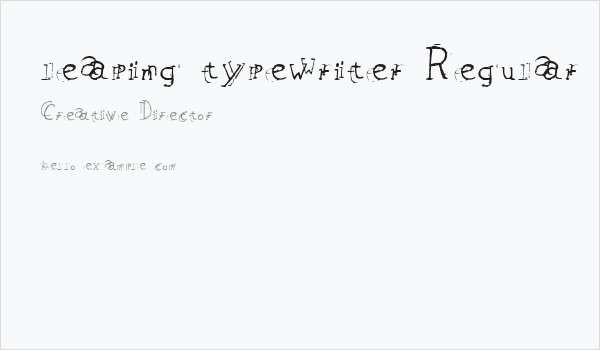 leaping typewriter Regular Business Card